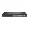 HPE - Seria Aruba - Aruba 6300F - Switch - L3 - zarządzalny - 24 x 10/100/1000 + 4 x 1 Gigabit / 10 Gigabit / 25 Gigabit / 50 Gigabit SFP56 (Uplink / Stacking) Przód i bok do tyłu