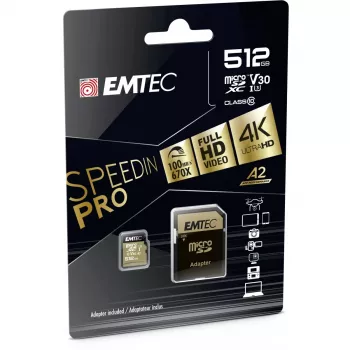 Karta pamięci Emtec 512GB MicroSDXC UHS-I ECMSDM512GXC10SP