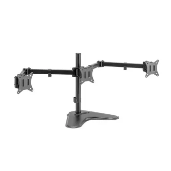 LOGILINK BP0174 Potrójny uchwyt do monitorów 17-27 cali, długość ramienia 658 mm, z uchwytem na smartfon, aluminium