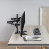 LOGILINK BP0174 Potrójny uchwyt do monitorów 17-27 cali, długość ramienia 658 mm, z uchwytem na smartfon, aluminium