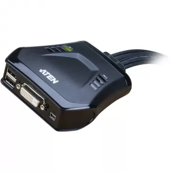 Przełącznik KVM Aten 2-portowy USB DVI z pilotem do wyboru portu