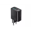 Ładowarka HAVIT UCLE001 EU GaN trzyportowa 30 W czarna — kompaktowa ładowarka USB z 3 portami