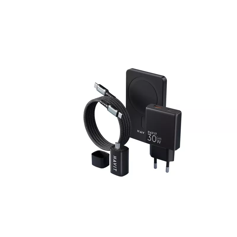 Zestaw ładujący HAVIT Charging Kit 2024 Gift Kit EU – wieloelementowy zestaw do ładowania urządzeń przenośnych