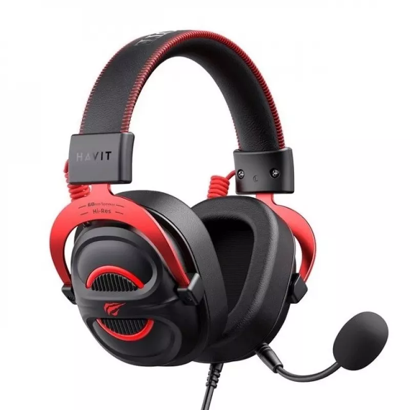 Zestaw słuchawkowy Havit H2002E Pro Wired Gaming Czarny Czerwony