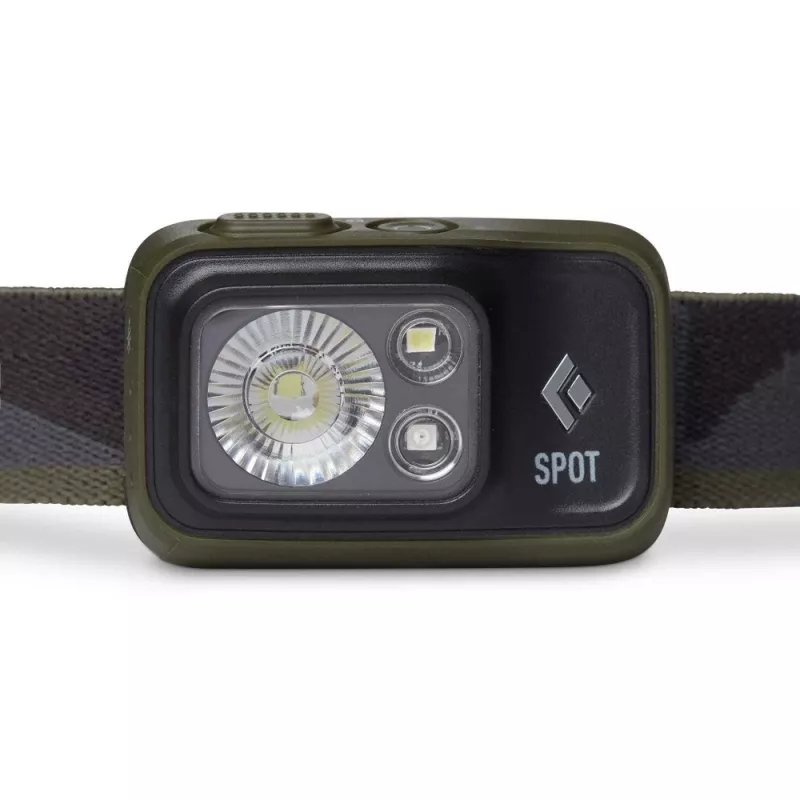 Czarny Diamond Spot 400 Czarna, Czerwona opaska na głowę Latarka czołowa LED