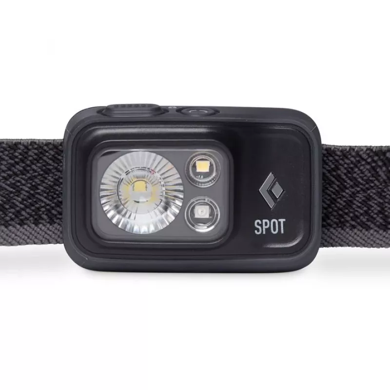 Czarny Diamond Spot 400 Czarna, Czerwona opaska na głowę Latarka czołowa LED