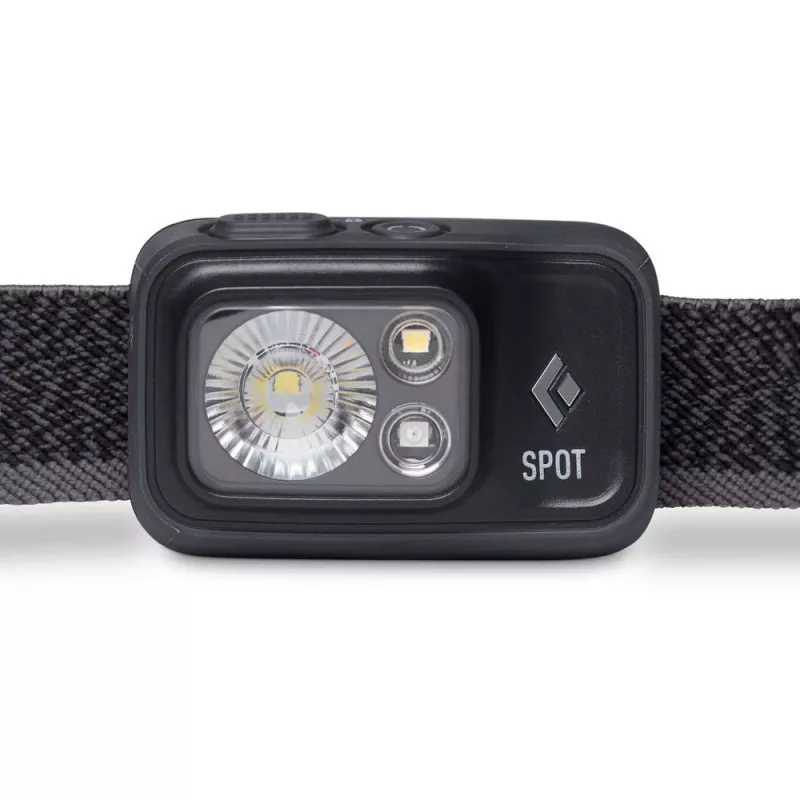 Czarny Diamond Spot 400 Czarna, Czerwona opaska na głowę Latarka czołowa LED