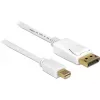 Kabel DisplayPort DeLOCK 83483 Mini DisplayPort 3 m Biały