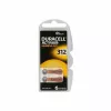 Baterie pastylkowe Duracell A312 cynkowo-powietrzne, opakowanie 6 szt., do aparatów słuchowych i małych urządzeń audio