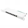 Patchpanel 25,40cm (10) Cat. 6, 8-Port, 0,5 HE, STP geschirmt, werkzeugloses Öffnen, Reinweiß (RAL9010), Good (GC-N0125)
