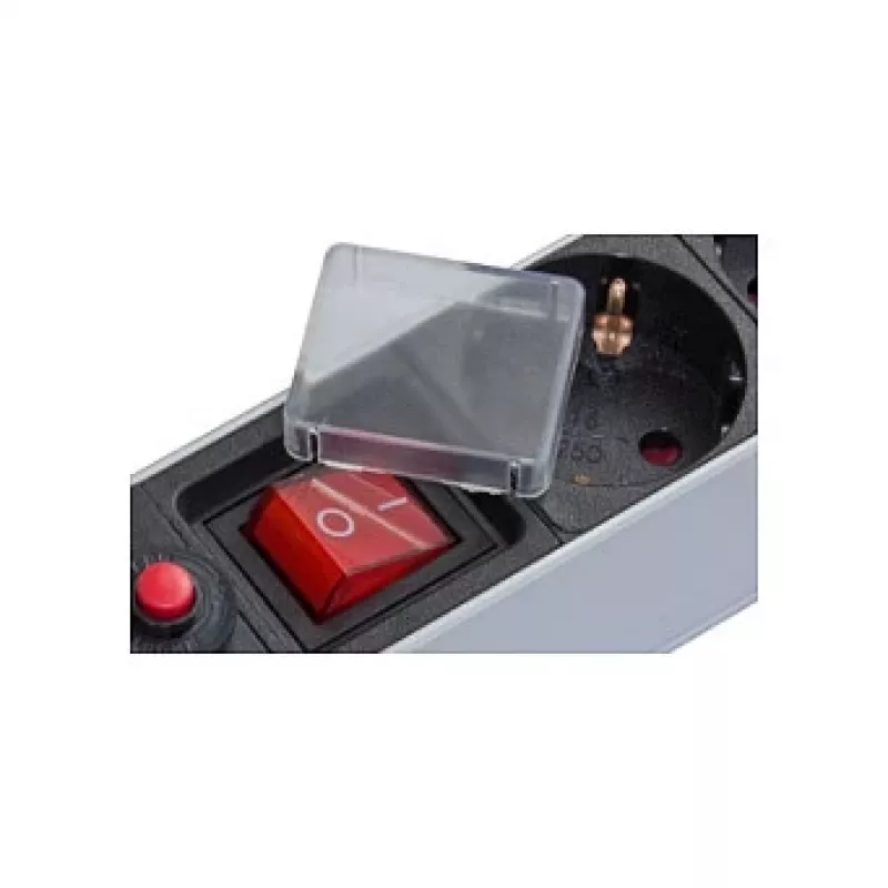 Listwa zasilająca 48,30 cm (19), 1U, wtyk uziemiony na 8x gniazdo uziemione, przepięciówka, włącznik, profil aluminiowy, Good Connections® (GC-N0087)