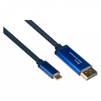 Alcasa 4812-CSF020B Kabel adapterowy 2 m USB-C – 2 m – USB Type-C – DisplayPort – Męski – Męski – prosty (4812-CSF020B)