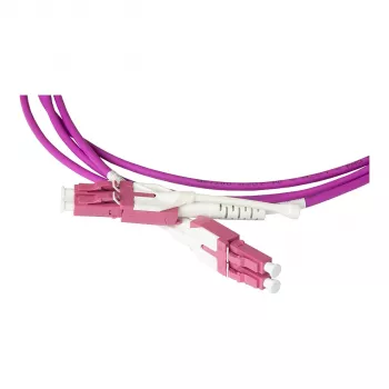 Kabel krosowy LWL Duplex OM4 (Multimode, 50/125) LC/LC, UNIBOOT, LSZH, odwracalna polaryzacja, zatrzask zwalniający, 10 m, Good Connections® (LW-U810LC4)
