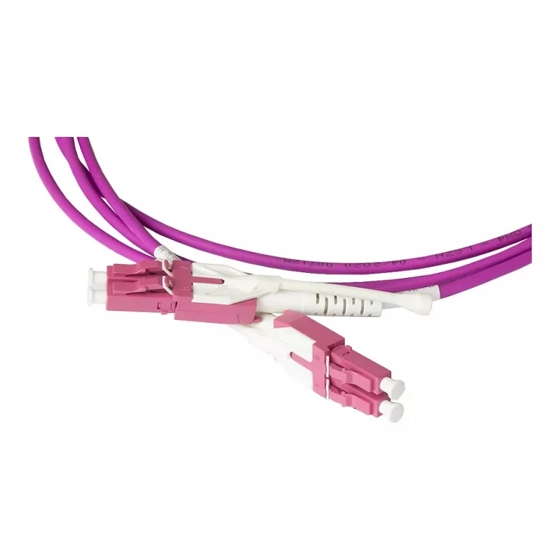 Kabel krosowy LWL Duplex OM4 (Multimode, 50/125) LC/LC, UNIBOOT, LSZH, odwracalna polaryzacja, zatrzask zwalniający, 10 m, Good Connections® (LW-U810LC4)