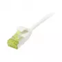 Kabel krosowy RJ45, CAT6A 500MHz, 10m, biały, U/FTP, slimline okrągły d=3,8mm, TPE/LSZH (Superflex), AWG32, z kablem Cat.7, Synergy 21 (S217329V3)