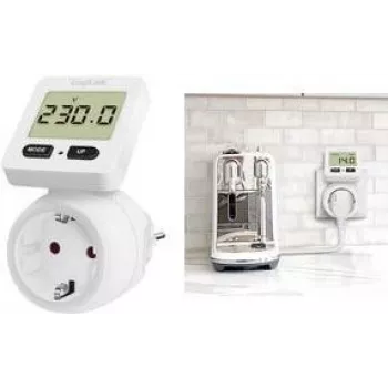 LogiLink przyrząd do pomiaru kosztów energii z obracanym o 180° wyświetlaczem, biały