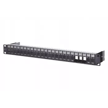METZ CONNECT BTR E-DAT C6A Module 24 Port 180°M - Patch Panel - Czarny - 1U - 24 porty (130920-BK-E)