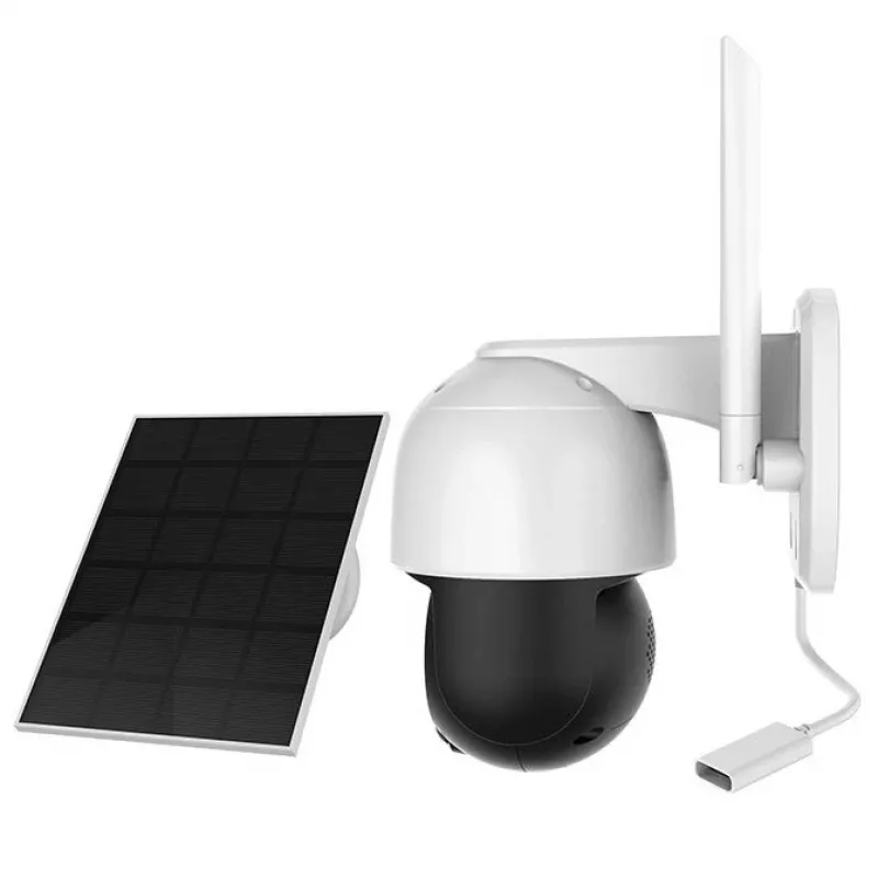 Kamera bezpieczeństwa IP Foscam B4 Dome 4 MP (2560×1440), Wi‑Fi 2,4 GHz, IP65, solarna + bateria 5000 mAh, obrót 355°, nachylenie 90°