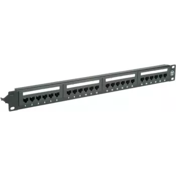 Patch Panel - Rack mountable - CAT 6a - UTP - RJ-45 X 24 - Czarny - 48,3 cm (1 inch)