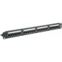 Patch Panel - Rack mountable - CAT 6a - UTP - RJ-45 X 24 - Czarny - 48,3 cm (1 inch)