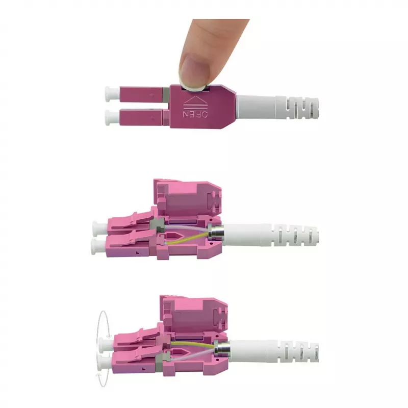 ROLINE LWL-Cable UNIBOOT Multimode 50/125µm OM4 LC Duplex 5m - Kabel - Światłowód wielomodowy