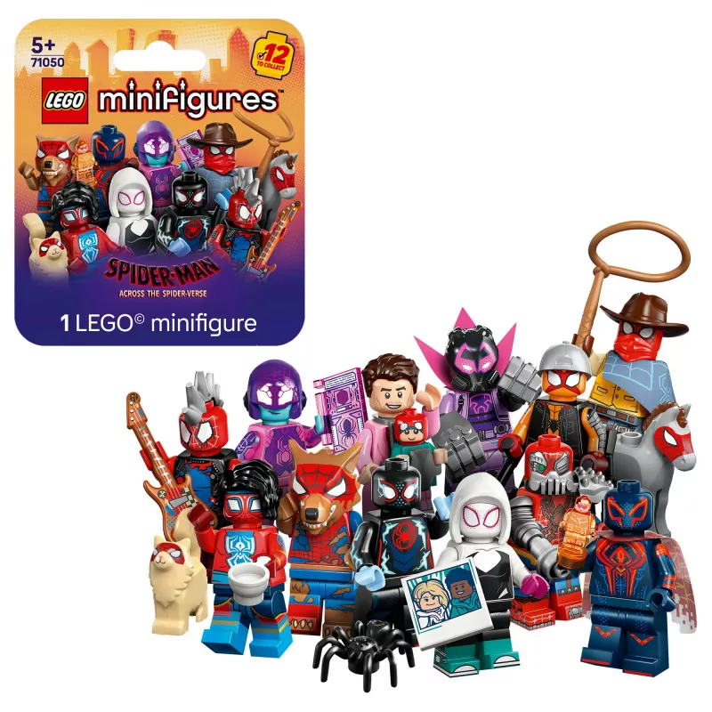 71050 Minifigures Spider Man: Across the Spider-Verse, zabawka konstrukcyjna, asortyment mieszany, jedna figurka