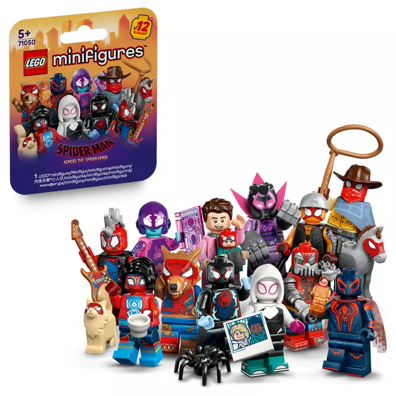 71050 Minifigures Spider Man: Across the Spider-Verse, zabawka konstrukcyjna, asortyment mieszany, jedna figurka