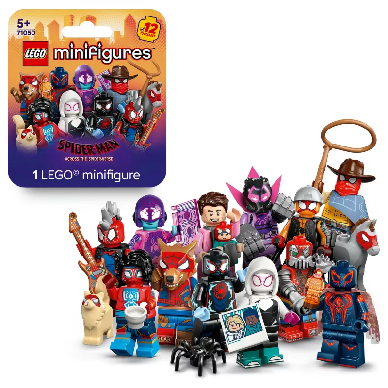71050 Minifigures Spider Man: Across the Spider-Verse, zabawka konstrukcyjna, asortyment mieszany, jedna figurka