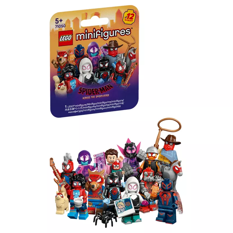71050 Minifigures Spider Man: Across the Spider-Verse, zabawka konstrukcyjna, asortyment mieszany, jedna figurka