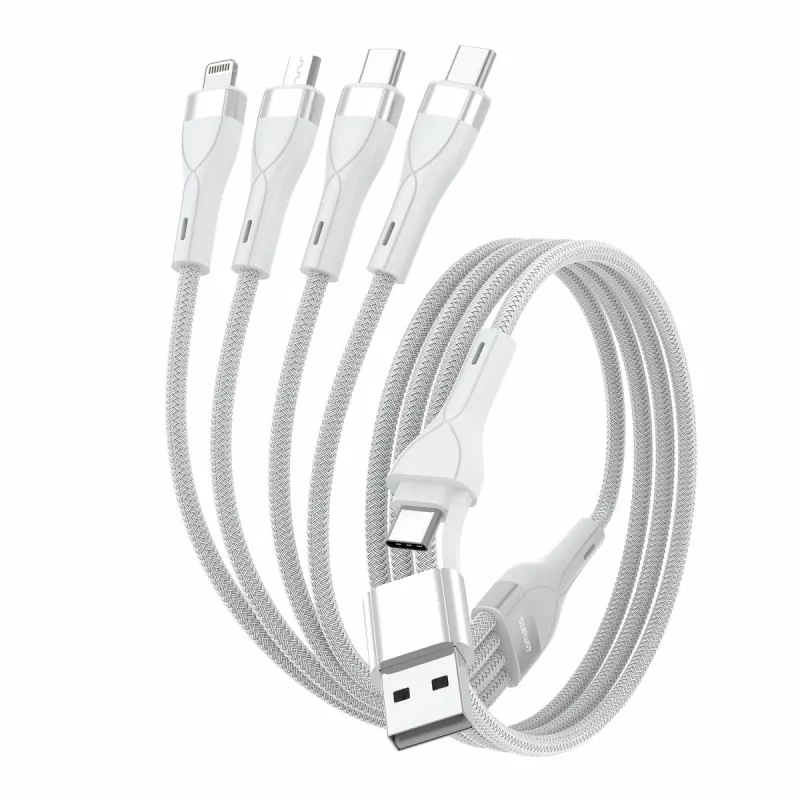 4smarts 541024 Kabel USB 1,2 m USB A/USB C USB C/Micro USB-A/Lightning Biały (541024)