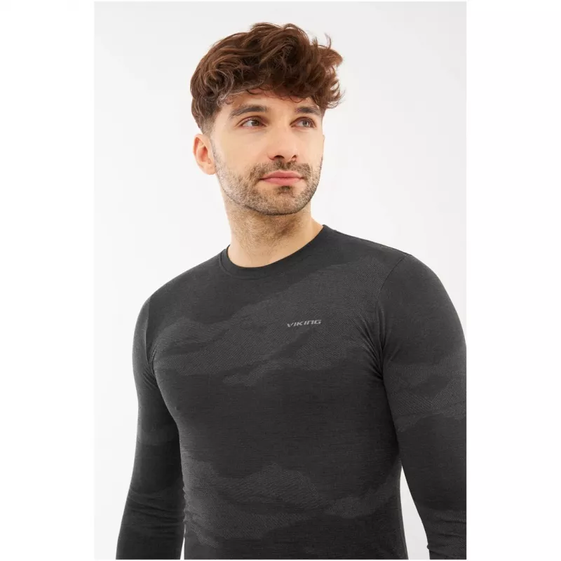 VIKING Gasher Man Longsleeve Merino bielizna męska, rozmiar M, czarna