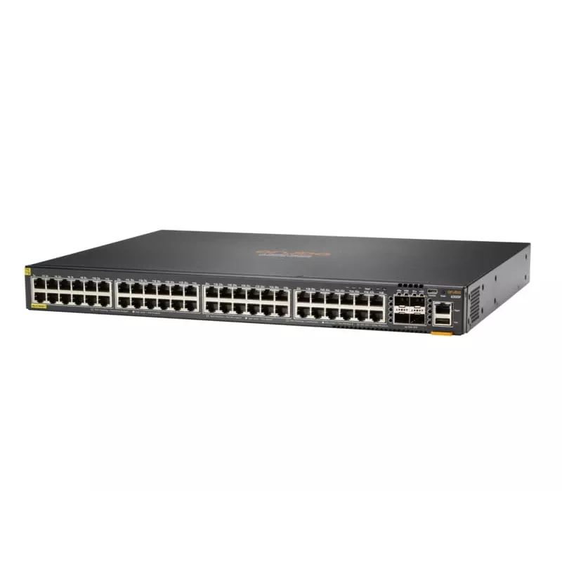 HPE Aruba 6300F - Switch - L3 - zarządzany - 48 x 10/100/1000 (PoE+) + 4 x 50 Gigabit Ethernet SFP56 - do montażu w szafie rack - PoE+ - zgodny z TAA