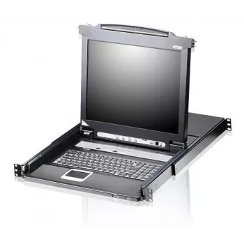 ATEN CL5708N - 1280 x 1024 Pixel - Instalacja w szafie rack - 1U - Czarny