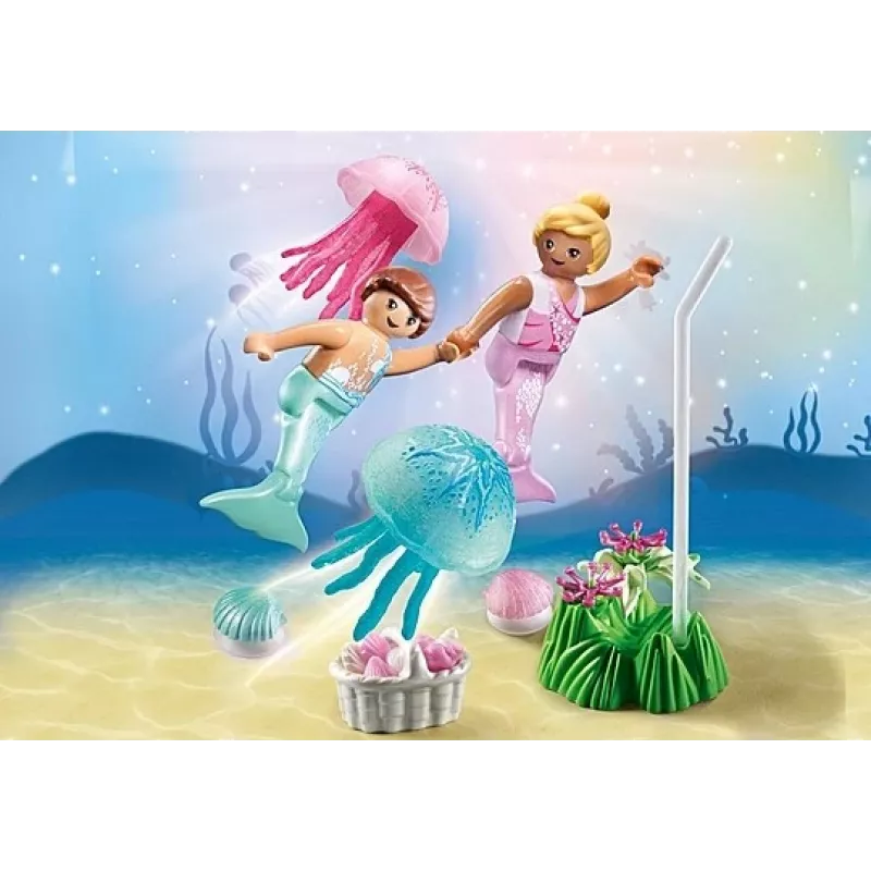 Zestaw figurek Princess Magic 71504 Mermaid Kids with Jellyfish