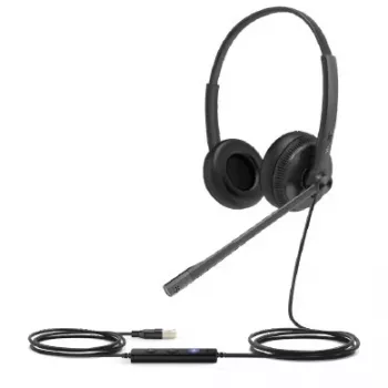 Yealink UH34 Lite Dual UC - Zestaw słuchawkowy - nauszny - przewodowy - USB - czarny - do Yealink SIP-T43, T46, T48, T53, T54, T57, VP59, T58, VP59