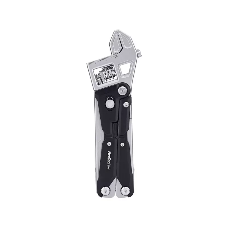 Multitool z kluczem nastawnym Nextool NE20362A — obudowa aluminiowa, 11 narzędzi, 207 mm po rozłożeniu, 153 mm po złożeniu, 313 g