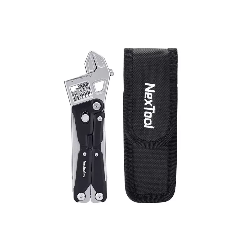 Multitool z kluczem nastawnym Nextool NE20362A — obudowa aluminiowa, 11 narzędzi, 207 mm po rozłożeniu, 153 mm po złożeniu, 313 g
