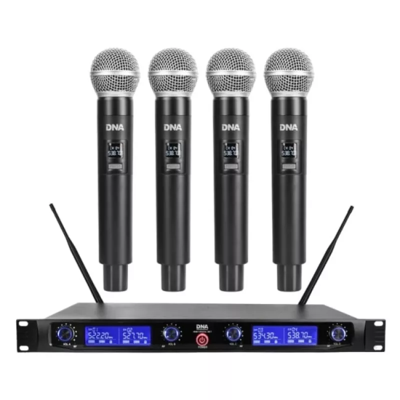 DNA WM4 Vocal Set - zestaw (mikrofon bezprzewodowy, 4 nadajniki ręczne, system dźwięku UHF)