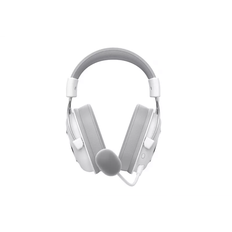 Słuchawki nauszne HAVIT H2002YG — bezprzewodowe 2,4G, Bluetooth, przewodowe, 20–20 000 Hz, zasięg 10 m, 257 g (biały/szary)
