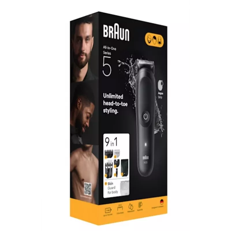 Maszynka do włosów Braun AIO5540 Czarny Litowo-jonowa 120 min