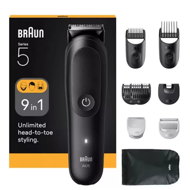 Maszynka do włosów Braun AIO5540 Czarny Litowo-jonowa 120 min