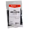 Opaska kablowa drabinkowa Fischer 87488 Nylon Czarna 100 szt. 100 mm 2,5 mm
