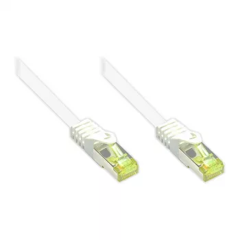 Kabel krosowy RJ45 z przewodem surowym kat.7 i zabezpieczeniem zatrzasku (RNS®), S/FTP, PiMF, bezhalogenowy, 600 MHz, OFC, biały, 60 m, Good Connections® (8070R-600W)