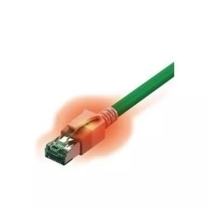 EasyLan saCon EasyLan DualBoot LED-kabel krosowy S/FTP, Cat.6A, 0,5m, Zielony - EasyLan DualBoot LED kabel krosowy RJ45 S/FTP Cat.6A (klasa EA)