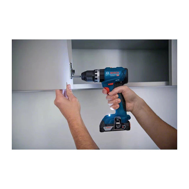Bosch GSB 18V-45 Professional - Wiertarko-wkrętarka udarowa - Akumulatorowa - 2 prędkości - Klucz uchwytowy 13 mm - 45 N·m - 2 akumulatory - 18 V (06019K3303)