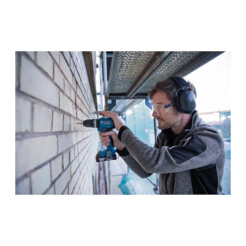 Bosch GSB 18V-45 Professional - Wiertarko-wkrętarka udarowa - Akumulatorowa - 2 prędkości - Klucz uchwytowy 13 mm - 45 N·m - 2 akumulatory - 18 V (06019K3303)