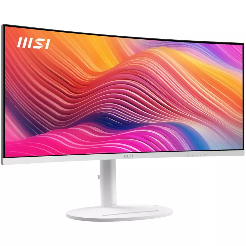 MSI Modern MD342CQPWDE, 34 inch, UltraWide Quad HD, VA, 3440 x 1440, 21:9, 4 ms, 120 Hz, 300 cd/m², 3500:1, USB-C, HDMI, DisplayPort, czarny