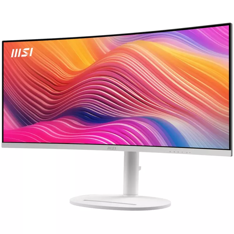 MSI Modern MD342CQPWDE, 34 inch, UltraWide Quad HD, VA, 3440 x 1440, 21:9, 4 ms, 120 Hz, 300 cd/m², 3500:1, USB-C, HDMI, DisplayPort, czarny