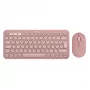 Logitech Pebble 2 Combo Klawiatura Mysz w zestawie Uniwersalna RF Wireless + Bluetooth QWERTZ Niemiecki Różowy (920-012205)