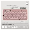 Logitech Pebble 2 Combo Klawiatura Mysz w zestawie Uniwersalna RF Wireless + Bluetooth QWERTZ Niemiecki Różowy (920-012205)